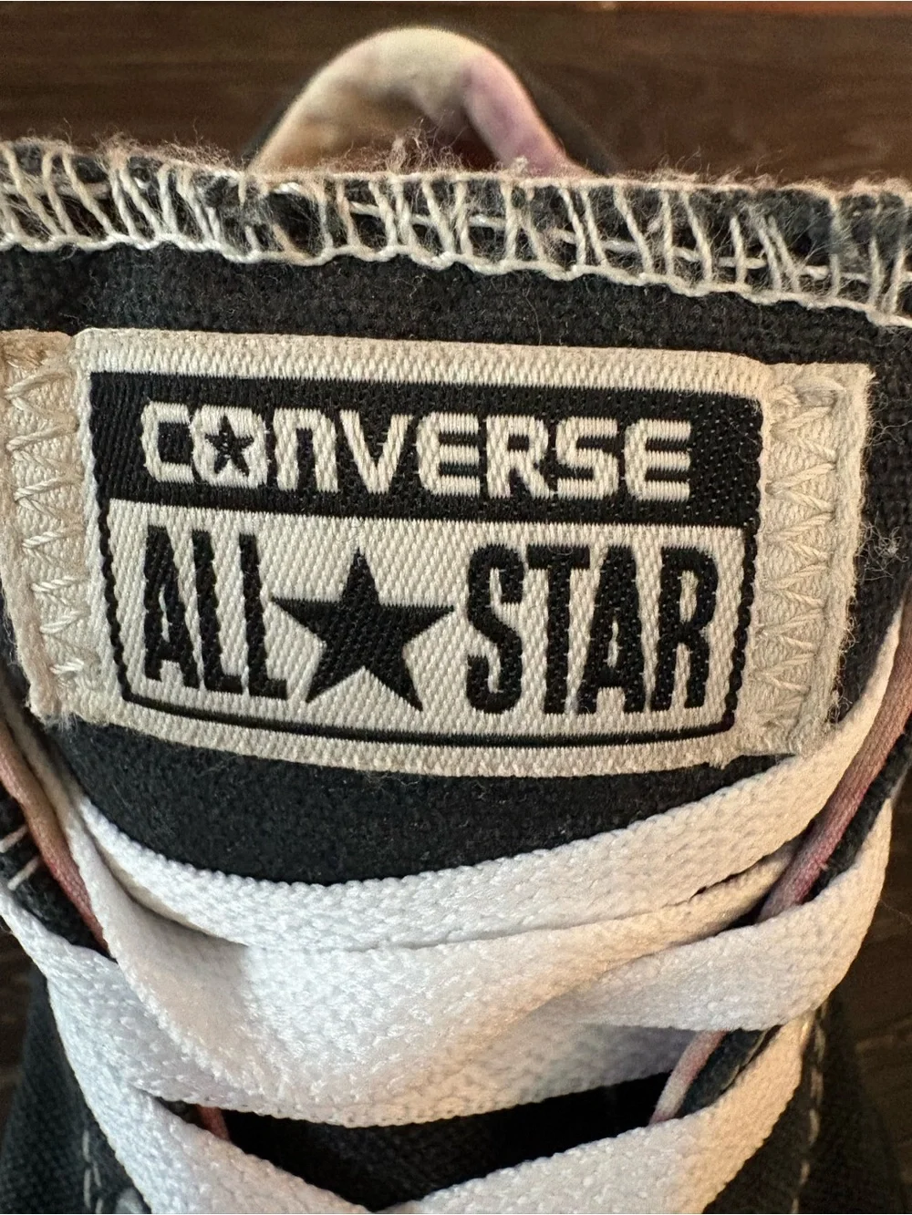 Converse Kids Black Canvas Lace-Up Sneakers with White Accents